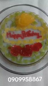 Khuôn rau câu sinh nhật có chữ Happy Birthday 25cm