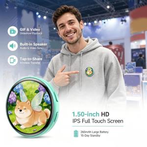 Dynamic Electronic Badge Display Pin 1.5 In Touch Screen Anime E-Badge For Game Peripherals Excellent Fans Friends Birthday Gift