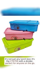 CYK705 Lunch Box With Divider Plasticware With Cover Food Container