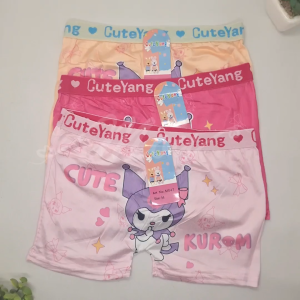 MOU 6pcs 3pcs Celana Dalam Boxer Kuromi Anak Perempuan Usia 1 - 6 Tahun / CD Anak Perempuan Kuromi