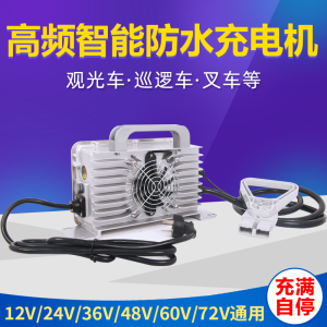 Electric Patrol Car Charger Four-Wheel Three-Wheel Vehicle Fast Charger Lead Acid Battery Type Three-Stage Mode DC Head Plug