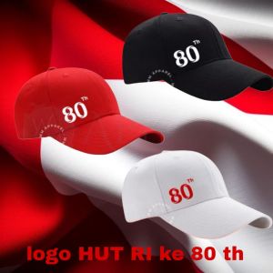 TOPI BASEBALL HUT RI KE 80TH LOGO TERBARU 2025