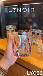 Ly Thủy Tinh Tumbler - Colored Crisscross | 300ml | [LYNOIR_LY066]