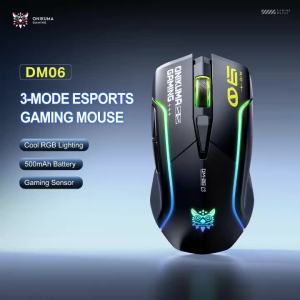 Onikuma | ONIKUMA DM06 Gaming Mouse 3 Mode Connection Wireless 500mAh Rechargeable Battery RGB Lighting 6 Levels DPI for PC Laptop Gamer