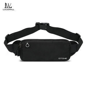 LouisWill Fashion Waist Bag Outdoor Sports Waist Pack Bag Ultrathin Pouches Waist Belts Bag Running Pouch Waterproof Crossbody Bag Money Phone Waist Fanny Pack Jogging Belt Fanny Pack With Earphone Hole