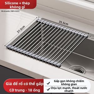 TAOSHI | Giá Đựng Có Thể Gập Chất Liệu Thép Không Gỉ và Silicone
