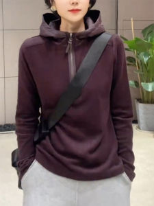 QINGNAER | Casual Style Unique Zip-Up Hoodie