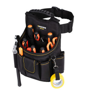 TKIGZNW T008 Mini Tool Waist Bag Polyester Oxford Fabric Multi Pockets Electrician Hardware Parts Storage Pouch Portable Repair