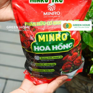 Mua 5 tặng 1 - Phân Bón Hoa Hồng GreenHome Minro Bao 1kg Hữu Cơ Bung Chồi Mượt Lá Hoa Nhiều Bền Hoa