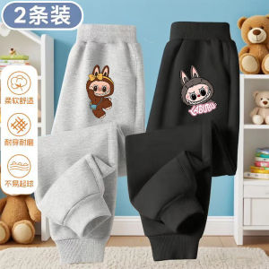 Cartoon Cotton Sweatpants for Boys And Girls Spring Autumn Loose Fit Long Pants Comfortable Casual Trousers Childrens Wear