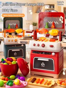 BABYSHOME | Simulated Children Kitchen Grill Playset Toy