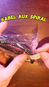 Kabel Aux HP Spiral Jack L 3.5mm Audio Handphone ke Speaker Dan Mobil