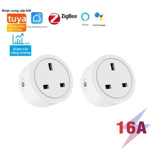 Ổ Cắm Thông Minh Tuya Zigbee Chuẩn UK 20A Tích Hợp Đồng Hồ Đo Điện Và Hẹn Giờ Tương Thích Với Ứng Dụng Smart Life Điều Khiển Bằng Giọng Nói Qua Alexa Google Home Dùng Cho Nhà Ở.