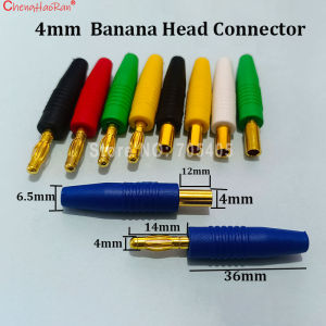 ChengHaoRan 1/2/5PC Pure Copper 4mm Banana Socket Welded Male And Female Docking Banana Plug Socket Power Connector Terminal