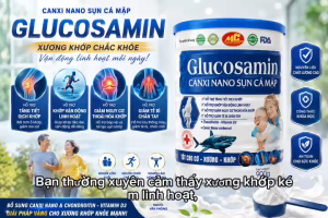 Glucosamin Canxi Nano Sun Cà Mập - Hỗ Trợ Xương Khớp - 900g