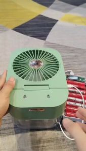 Quạt Hơi Nước Phun Sương DUAL SPRAY Q7 Tạo Âm ( Khay Chứa Đá 2.5 Lít ) Trùm Sỉ Gia Thành