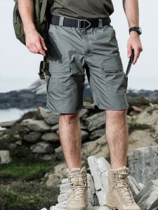 Archontactical Summer Waterproof Camouflage Shorts Mens Slim Fit Tactical Workwear Pants Multiple Pockets Outdoor Shorts