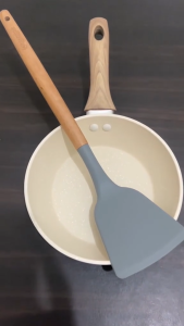 OBLEROME Deep Pan Marble Granite Mini 16Cm Wajan Granite Anti Lengket Wok Pan Granite Premium