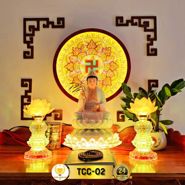 Đèn Hào Quang Hiệu Ứng In UV Tranh Trúc Chỉ CHÂN THIỆN MỸ, Treo Tường ...