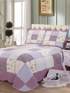 ผ้าคลุมเตียงผ้าฝ้ายแท้สองด้านสไตล์อเมริกันพร้อมผ้าห่มเย็บปะติดปะต่อกัน ชุดสี่ชิ้นระดับไฮเอนด์สไตล์ยุโรปสำหรับฤดูใบไม้ผลิและฤดูใบไม้ร่วง