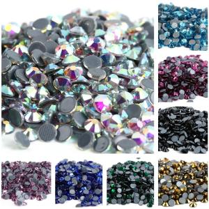All Sizes 40Colors Crystal AB Hotfix RhinestonesGlass Strass Hotfix Iron On Rhinestones For Nail Art Sewing & Fabric Decoretion