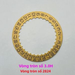 Mặt Số Chuyển Động Cơ Tự Động ETA 2824 Với Bánh Xe Ngày Núm Vặn Màu Đen Ở Vị Trí 3 Giờ Hiển Thị Ngày Ở Vị Trí 3/6/9 Giờ Dành Cho Sửa Chữa Đồng Hồ