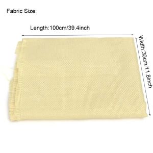 High Strength Yellow Color Kevlars Fabric Aramid Fiber Cloth for Clothing 30x100cm Width
