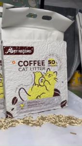 6L Cat Litter Sand Fast Clumping with Dust-Free Coffee Deodorization Cat Litter