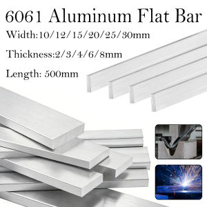 1-5pcs 6061 Aluminum Flat Bar Stock 500mm High Strength Rectangular Bar for Metalworking Industrial & Craft Use