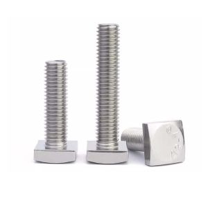 1/2/5/10/20Pcs GB35 M4 M5 M6 M8 M10 M12 304 Stainless Steel Flat Square Foursquare Quadrate Shape Type Head Machine Screw Bolt