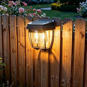 Solar Tungsten Filament Wall Light Body Sensor Waterproof Lamp Decorative LED Patio Garden Sconce