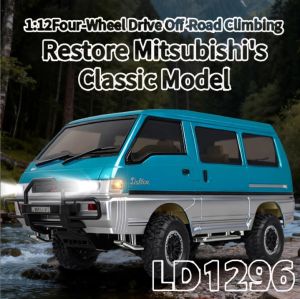 JDD[Fast Delivery][Original Available]New 1:12 LDRC LD1296 Off Road Rc Car Full Proportion 2speed Transmission Metal Gearbox Motor Esc Servo Led Light Boys Gifts