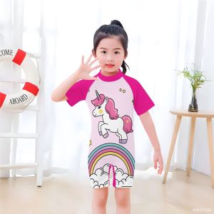 Baju Renang Anak Perempuan untuk Usia 1 sampai 9 tahun Motif Karakter Lucu Unicorn