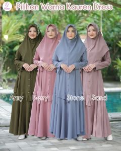 Kauren Set Dress by Fauz Hijab: Desain Hijab Elegan untuk Wanita