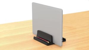 Vertical Laptop Stand 3 Slots Desk Laptop Holder & Laptop Docking Station Stand for MacBook Tablet Phone - Universal