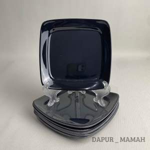 ( 6pcs )Piring Kecil Melamin Kotak 15cm SINGASINGI Tebal Anti Pecah Tatakan Kue Gelas Dessert Estetik