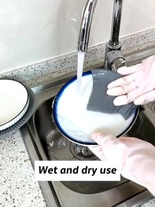 DuduMart Removable Dishcloth Reusable Absorbent Microfiber Kitchen Dishcloth Scouring Pad Lazy Rag