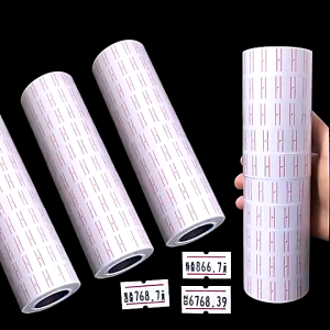 10 Rolls Price Label Sticker Single Row Paper Labels for Tagging Tag Labeller Machine Price Paper