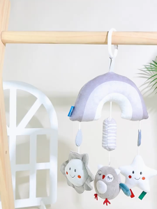 Baby stroller pendant toys rainbow cartoon animals caterpillar wind chimes baby soothing bed stroller pendants