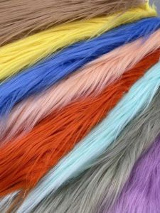 Long Hair Cotton Doll Fabric Handmade Vestments Decorative Hair Background 8cm Long Hair Plush Fabric Home Sponge Pad