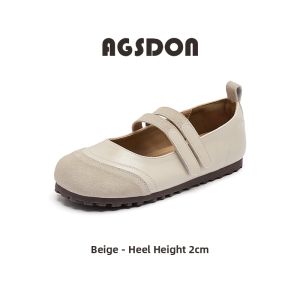 Agsdon | Ballet Style Mary Jane Flats Silver