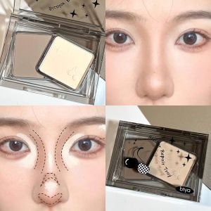 Pinch the Bridge of Your Nose with Your Bare Hands! Biya Biya Two-Color Light Shadow Repair Highlight Makeup Palette Matte Brightening Shadow Blush Female