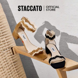 Staccato Womens Block High Heel Sandals รองเท้าแตะผู้หญิง รองเท้าส้นสูง 9SP01