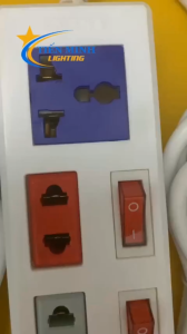 Ổ cắm dài 6 lỗ 4 công tắc 3m/5m (trắng) 2200W  cao cấp đa năng  dây dẫn điện được dùng 100% đồng