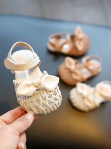 Giày Lười Mùa Hè Cho Bé Gái Giày Bốt Đi Bộ Đế Mềm Thoáng Khí Chống Trượt Giày Công Chúa Cho Trẻ Em Từ 1-3 Tuổi