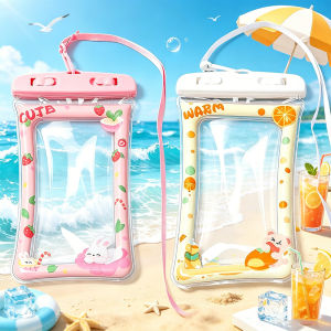Túi Đựng Điện Thoại Chống Nước Hoạt Hình Tương Thích Màn Hình Cảm Ứng Túi Khô Dưới Nước Kèm Dây Đeo Cho Bơi Lội Lặn Trôi Nổi