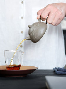 Handmade Yixing Tím / Tím Violet / Tím Hoa Cà Bình Trà Đất Sét Nguyên Bản Mỏ Bùn Xanh Nhạt 170ml Retro Phong Cách Trung Hoa Bộ Trà Dùng Cho Gia Đình Sản Xuất Trà