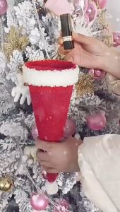 DIY ถุงของขวัญคริสต์มาส โบว์ของขวัญคริสต์มาสอีฟ ช่อดอกไม้ วัสดุ DIY แพ็คเกจถุงของขวัญคริสต์มาส (ไม่ใช่ของที่มาจากปลา - คุณต้องทำเอง)