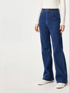 Purcotton | Flared Denim Trousers