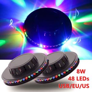 8W USB Colorful Disco Lights With Voice Control 48LED Stage Background Decoration Christmas Party Wine club ktv Decoration Light